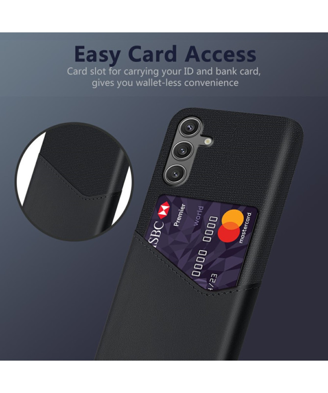 Coque Samsung Galaxy A17 5G Texture Tissu et Porte-carte | TÄCKA