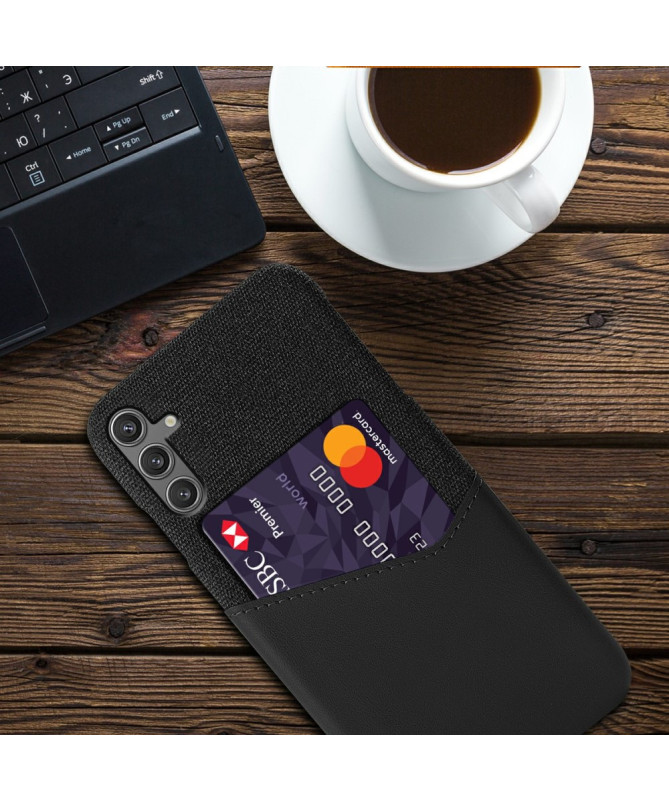Coque Samsung Galaxy A17 5G Texture Tissu et Porte-carte | TÄCKA