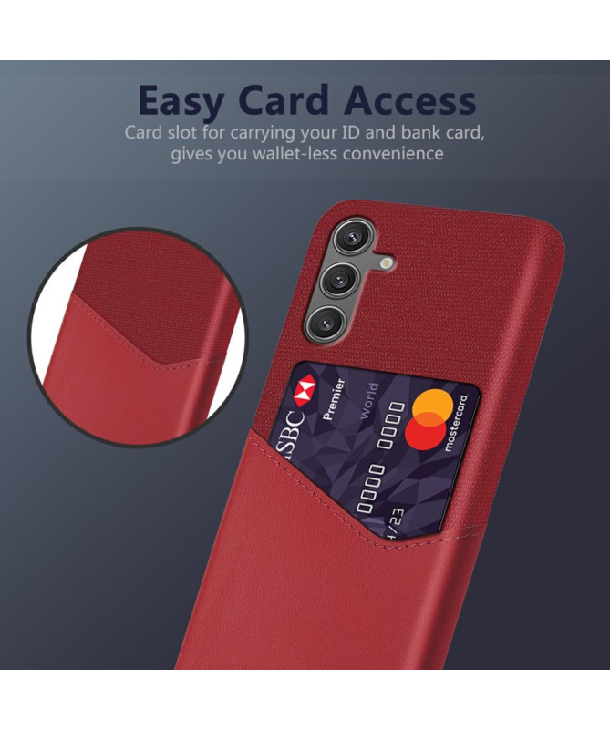 Coque Samsung Galaxy A17 5G Texture Tissu et Porte-carte | TÄCKA