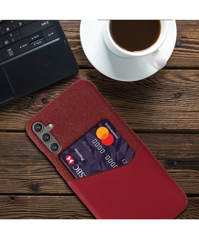 Coque Samsung Galaxy A17 5G Texture Tissu et Porte-carte | TÄCKA