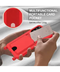 Coque TCL 30 SE Fente Carte Béquille en Cuir PU Antichoc TCL 30 SE