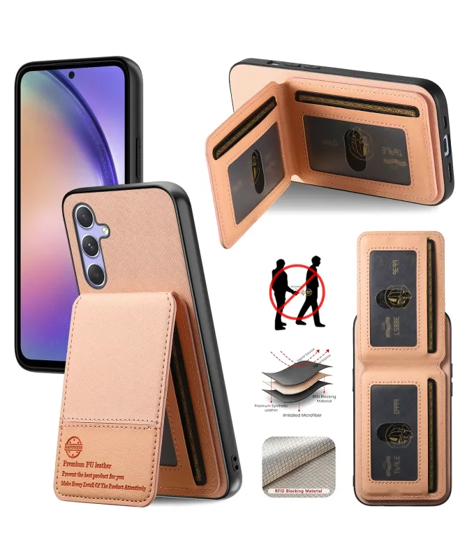 Coque Samsung Galaxy A17 5G Portefeuille Anti-RFID avec Support