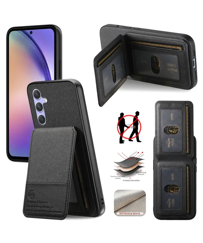 Coque Samsung Galaxy A17 5G Portefeuille Anti-RFID avec Support