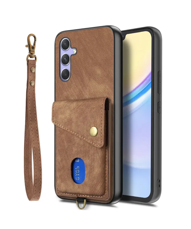 Coque Portefeuille Samsung Galaxy A17 5G Effet Cuir avec Support