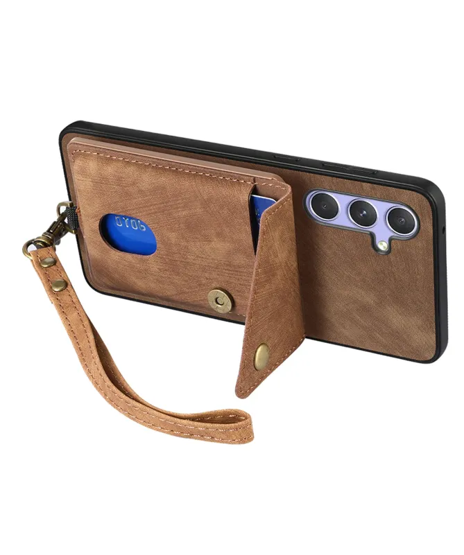 Coque Portefeuille Samsung Galaxy A17 5G Effet Cuir avec Support