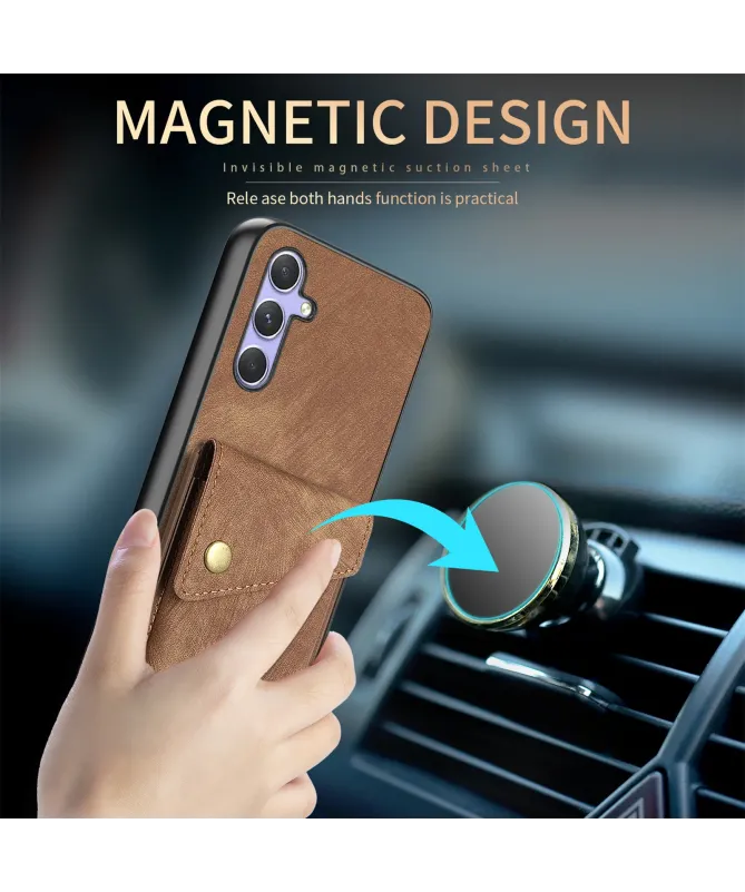 Coque Portefeuille Samsung Galaxy A17 5G Effet Cuir avec Support