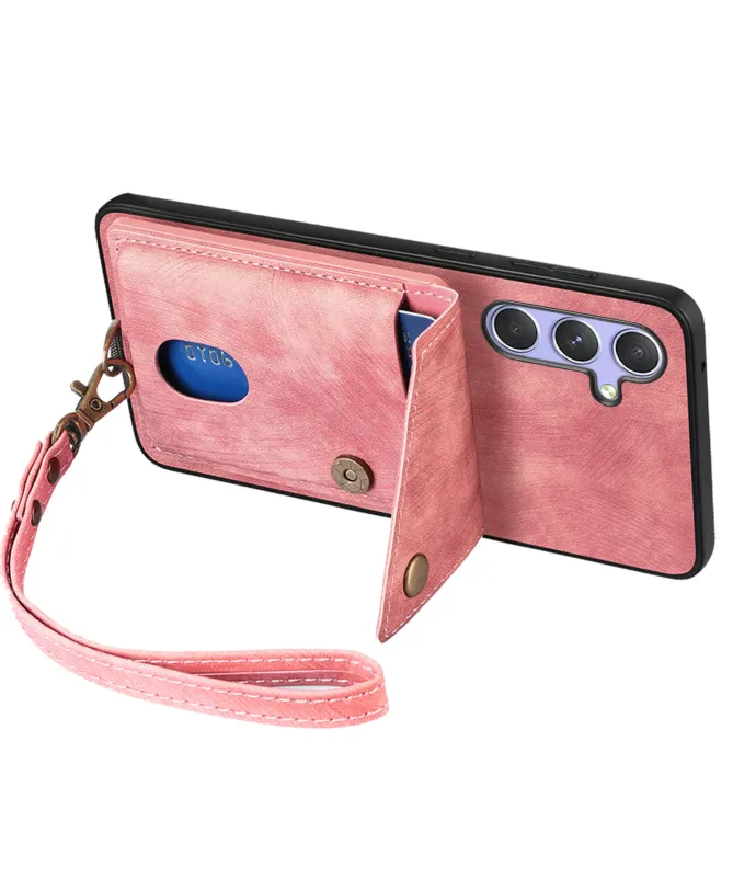 Coque Portefeuille Samsung Galaxy A17 5G Effet Cuir avec Support