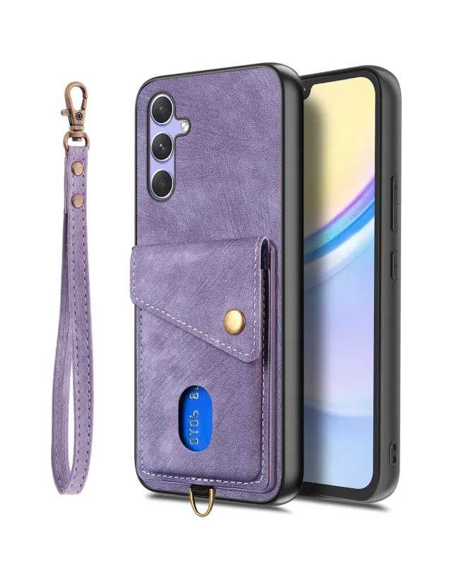 Coque Portefeuille Samsung Galaxy A17 5G Effet Cuir avec Support