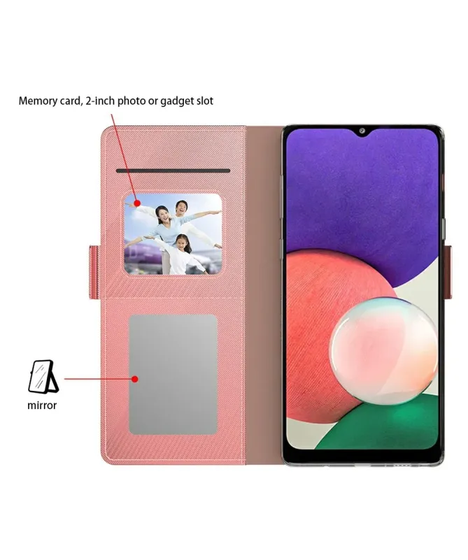 Housse Samsung Galaxy A17 5G Flip premium porte cartes avec miroir
