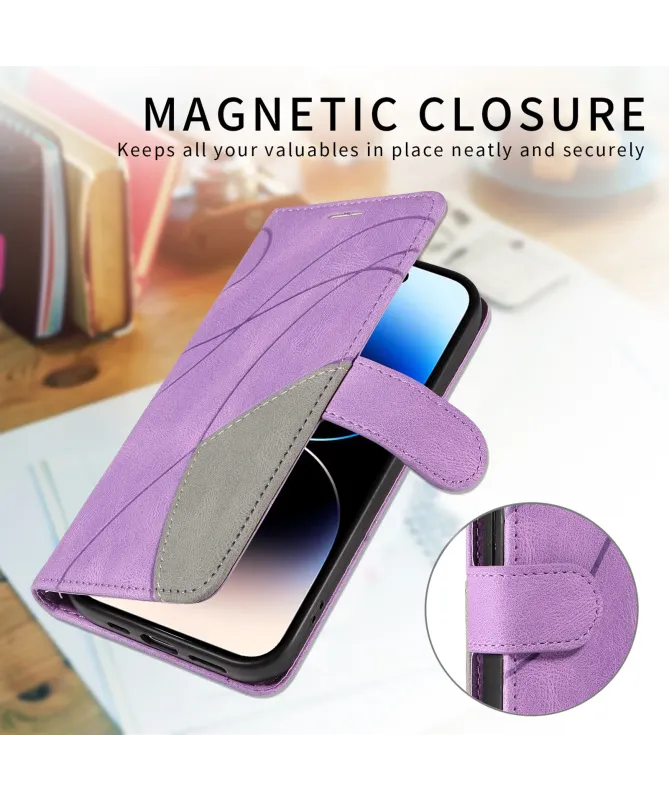 Housse Portefeuille Galaxy A17 5G Bicolore Artistique avec Support