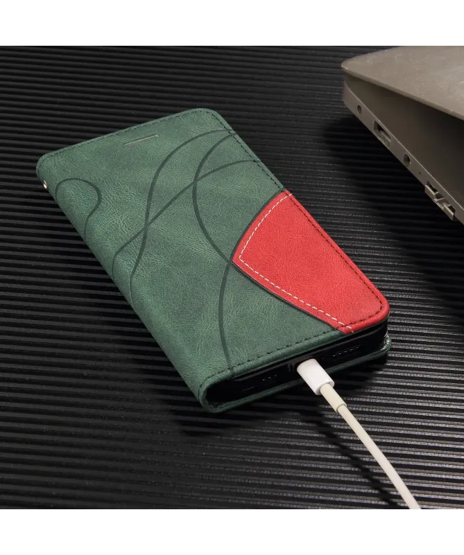 Housse Portefeuille Galaxy A17 5G Bicolore Artistique avec Support