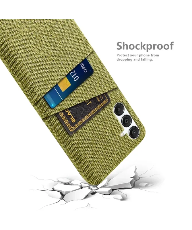 Coque Samsung Galaxy A17 5G en Tissu Anti-choc avec Porte-Carte