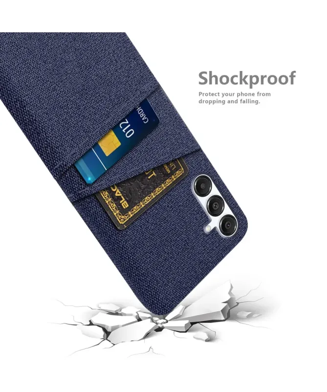Coque Samsung Galaxy A17 5G en Tissu Anti-choc avec Porte-Carte
