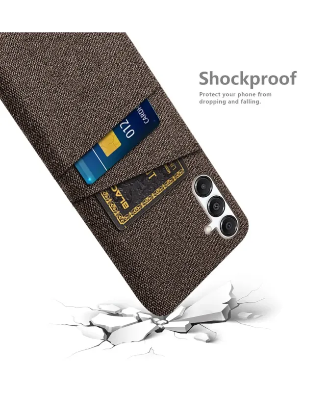 Coque Samsung Galaxy A17 5G en Tissu Anti-choc avec Porte-Carte