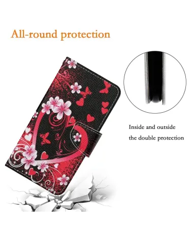 Housse Samsung Galaxy A17 5G Coeur Fleuri