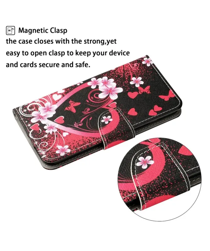 Housse Samsung Galaxy A17 5G Coeur Fleuri