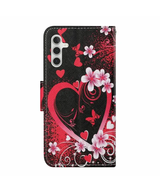 Housse Samsung Galaxy A17 5G Coeur Fleuri