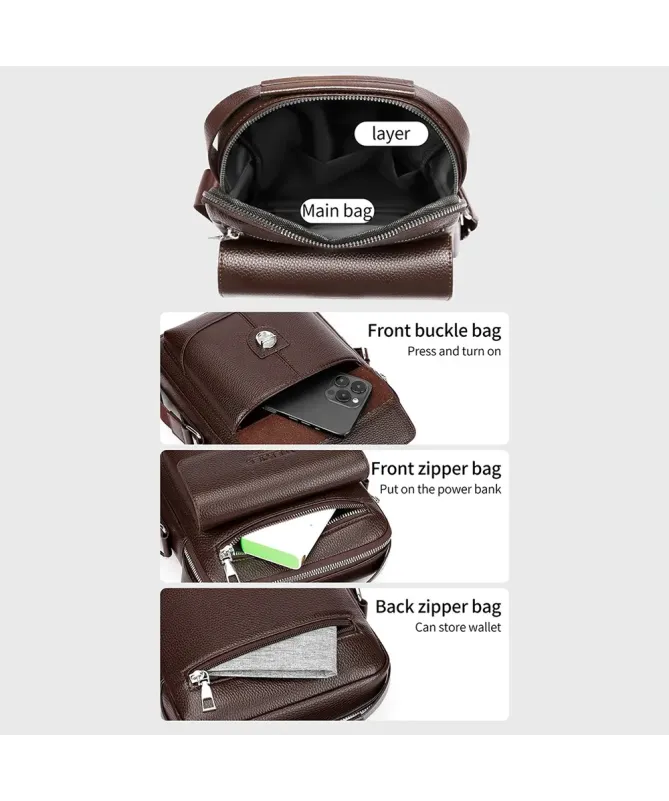 Sac Bandoulière Homme Imperméable avec Poignée | D836