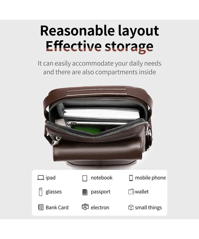 Sac Bandoulière Homme Imperméable avec Poignée | D836