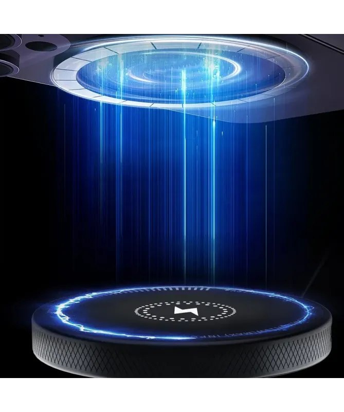 Support Voiture Magnétique et Chargeur Sans Fil 15W