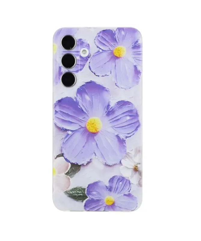Coque Samsung Galaxy A17 5G / A26 5G Fleurs 3D Violettes