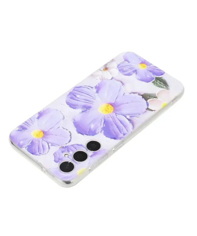 Coque Samsung Galaxy A17 5G / A26 5G Fleurs 3D Violettes