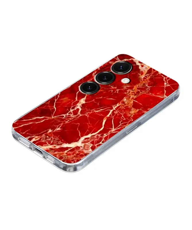 Coque Samsung Galaxy A26 5G / A17 5G Marbre Rouge