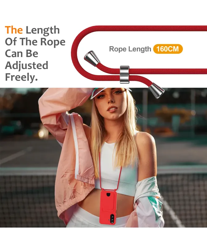 Coque Samsung Galaxy A17 5G Silicone Liquide à Cordon et Porte-carte