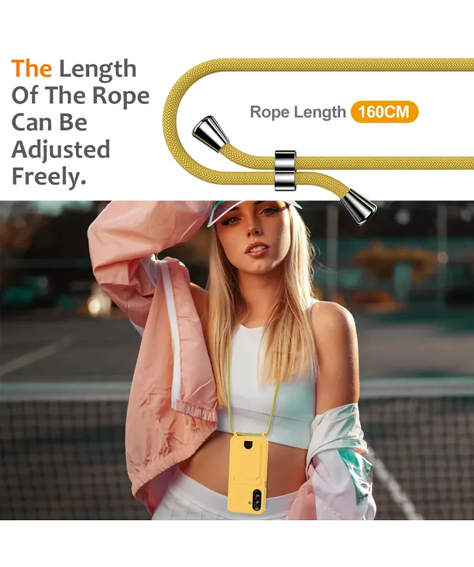 Coque Samsung Galaxy A17 5G Silicone Liquide à Cordon et Porte-carte