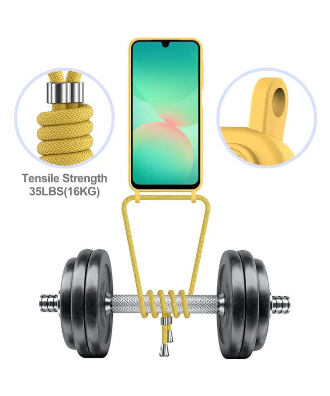 Coque Samsung Galaxy A17 5G Silicone Liquide à Cordon et Porte-carte