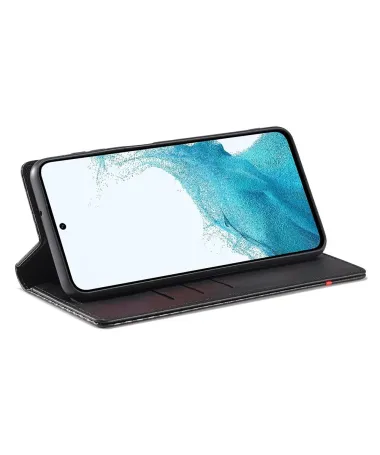 Flip cover Samsung Galaxy A17 5G fibre de carbone Horizontal Stripe