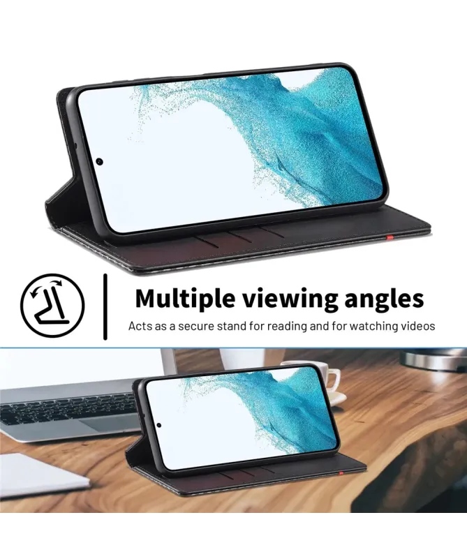 Flip cover Samsung Galaxy A17 5G fibre de carbone Horizontal Stripe