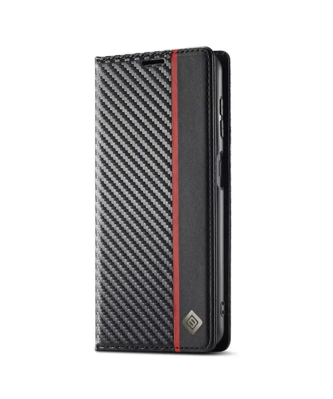 Flip cover Samsung Galaxy A17 5G fibre de carbone Vertical Stripe