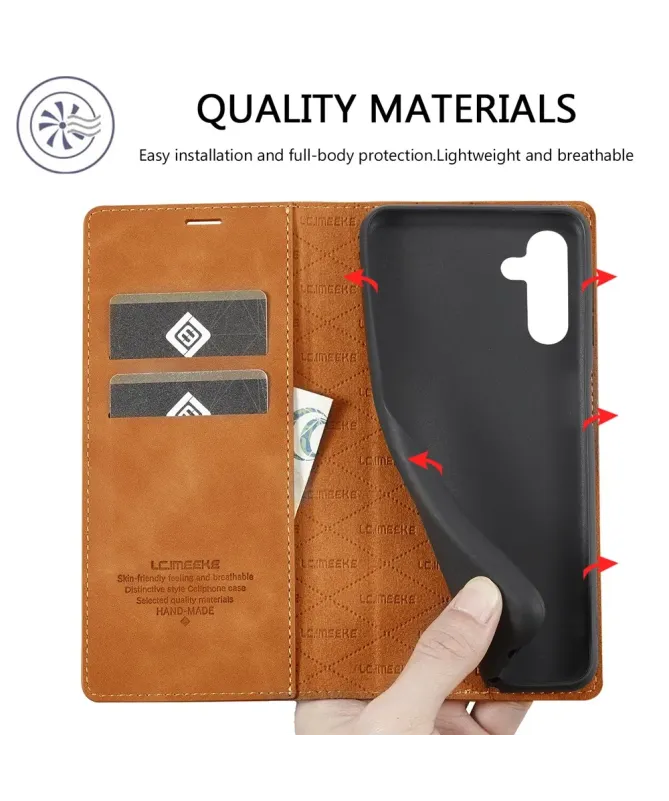Flip Cover Samsung Galaxy A17 5G Cuir Microfibre