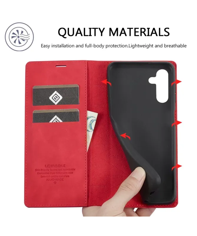 Flip Cover Samsung Galaxy A17 5G Cuir Microfibre