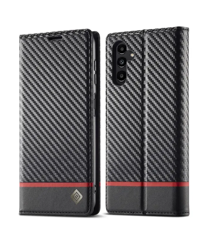 Flip cover Samsung Galaxy A17 5G fibre de carbone Horizontal Stripe