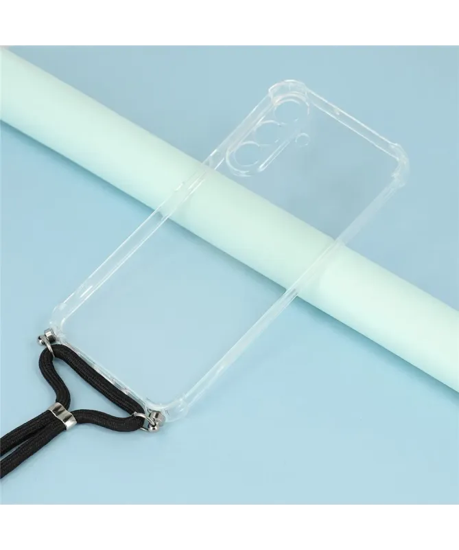 Coque Samsung Galaxy A17 5G transparente avec cordon | Cléos