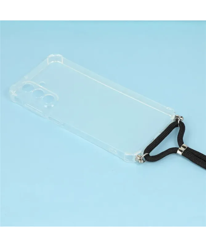 Coque Samsung Galaxy A17 5G transparente avec cordon | Cléos