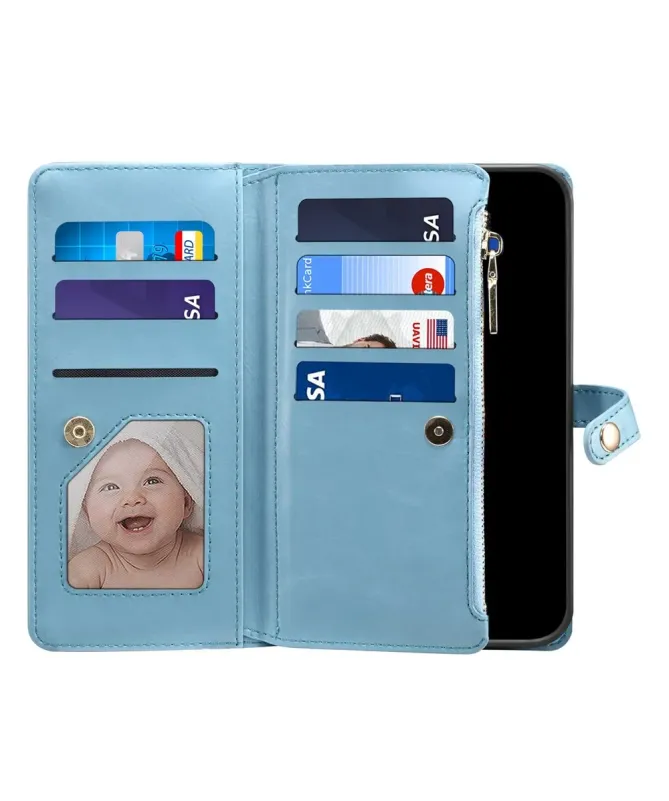 Housse Samsung Galaxy A17 5G feuilles colorées et zip