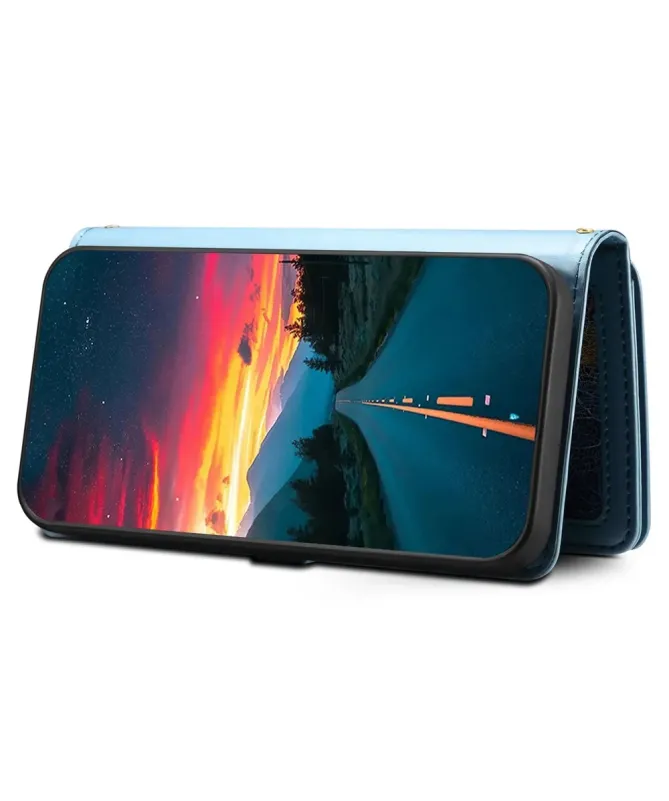 Housse Samsung Galaxy A17 5G feuilles colorées et zip