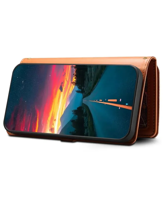 Housse Samsung Galaxy A17 5G feuilles colorées et zip