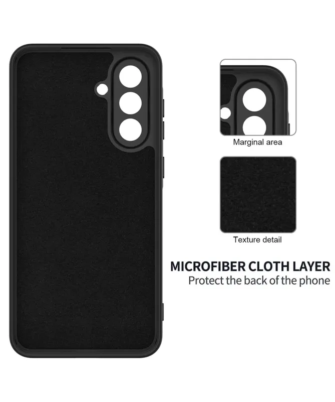 Coque Samsung Galaxy A17 5G Puro silicone liquide Noir - photo 5