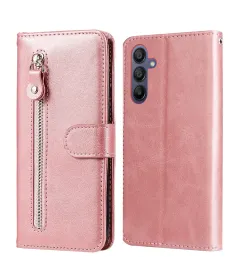 Housse Samsung Galaxy A17 5G Zipper Pocket Fonction Support Or Rose