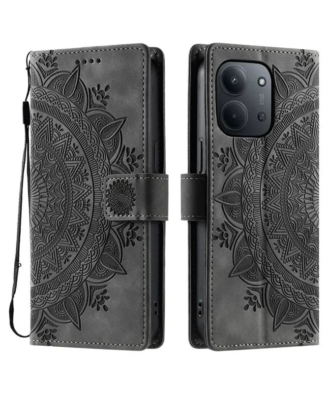 Housse Xiaomi Redmi 15C 4G Mandala avec Porte-Cartes et Dragonne