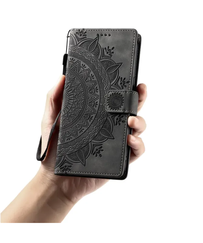 Housse Xiaomi Redmi 15C 4G Mandala avec Porte-Cartes et Dragonne