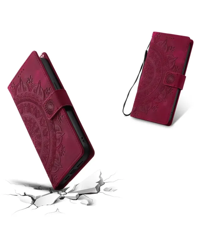 Housse Xiaomi Redmi 15C 4G Mandala avec Porte-Cartes et Dragonne