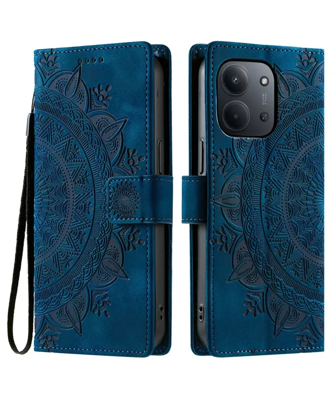 Housse Xiaomi Redmi 15C 4G Mandala avec Porte-Cartes et Dragonne