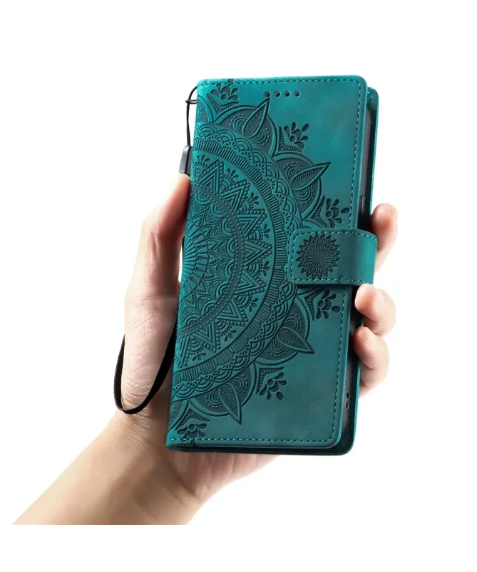 Housse Xiaomi Redmi 15C 4G Mandala avec Porte-Cartes et Dragonne