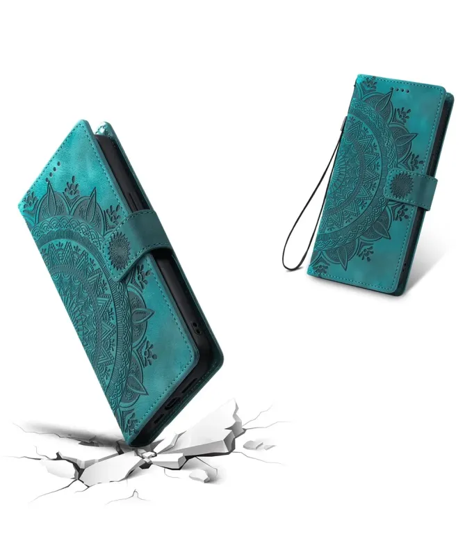Housse Xiaomi Redmi 15C 4G Mandala avec Porte-Cartes et Dragonne