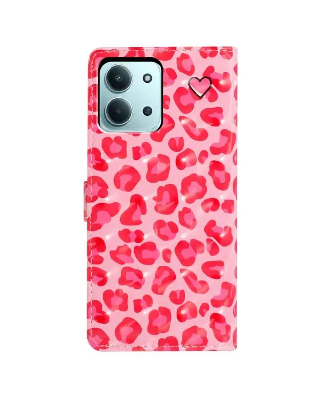 Housse Xiaomi Redmi 15C 4G Léopard Cœur